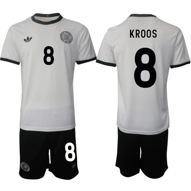 Men's Germany #8 Kroos White 2025 Home Soccer Jersey Suit